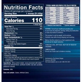 BODYTECH Whey Protein Isolate Powder - Rich Chocolate (3 lbs./43 Servings)