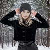 Pistha Beanie for Men Women, Slouchy Knitted Beanie Hats Winter