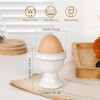 Ingofin Best 4pcs Ceramic Egg Cups Holder for Hard Boiled