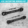 DURATECH 4-in-1 Reversible Ratcheting Wrench Set, Double Box End Wrench