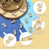 5pcs Cubic Zirconia Bear Charms 18K Gold Plated Cute Animal