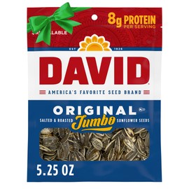 DAVID Jumbo Sunflower Seeds, Original Flavor, Stocking Stuffer, 5.25 oz.