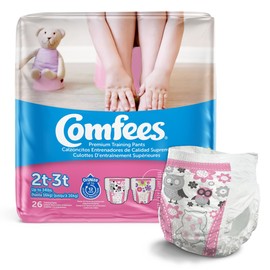 Comfees Training Diaper Pants for Girls, JB S2 6/26, 26 Count