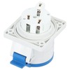 3 Pin 2P+E Industrial Connector IP44 Waterproof Concealed Mount Aviation