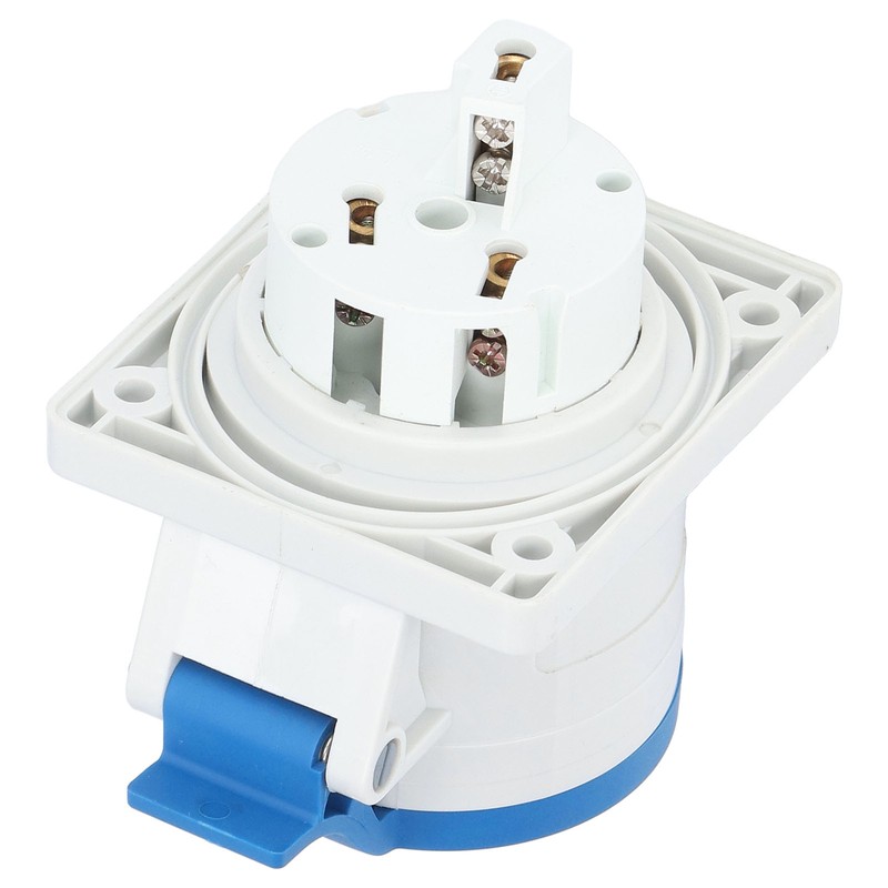 3 Pin 2P+E Industrial Connector IP44 Waterproof Concealed Mount Aviation