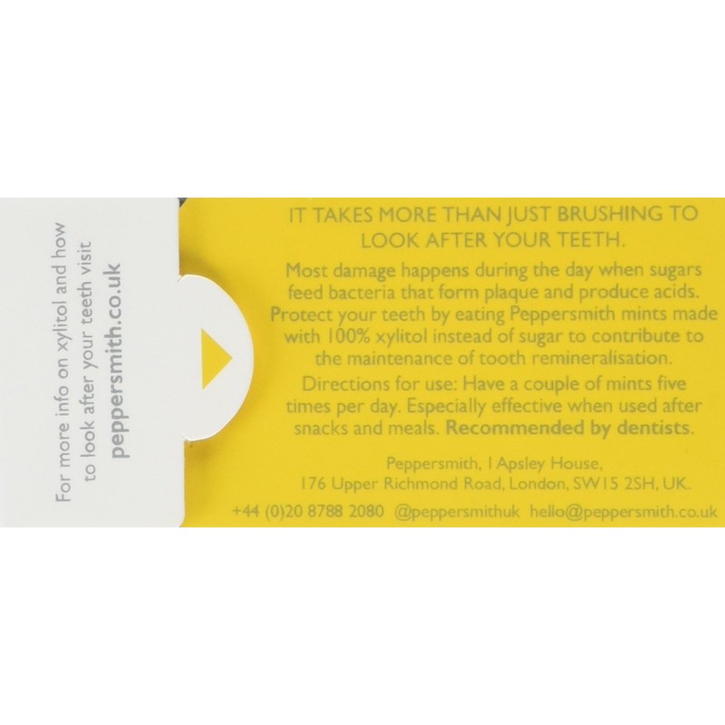 Peppersmith Sicilian Lemon and Fine English Peppermint Fresh Mints 15