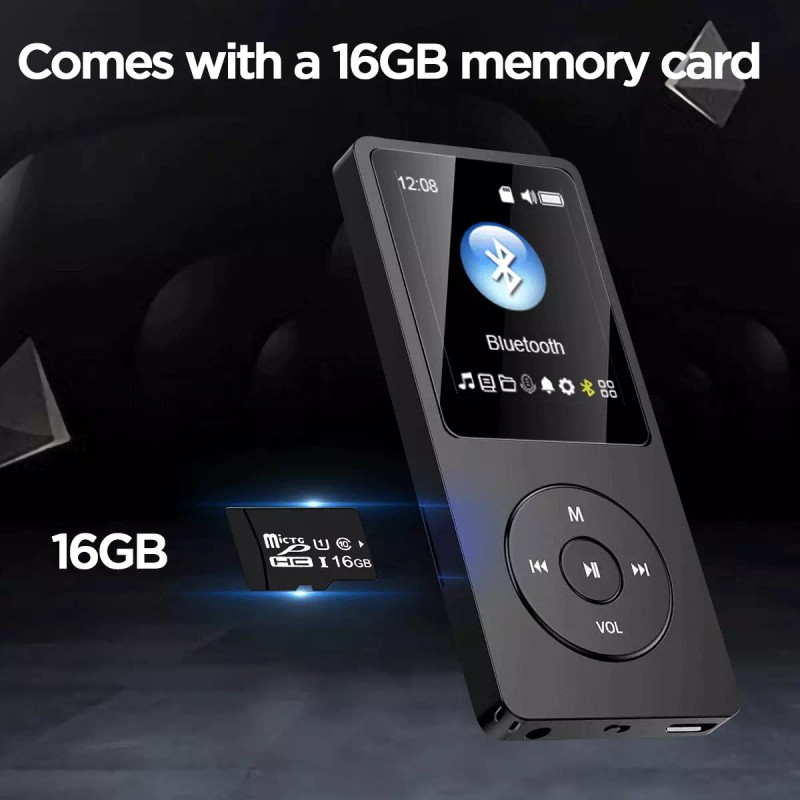 AICase Portable Bluetooth MP3 MP4 Player Media FM Radio Recorder
