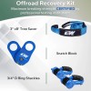 E-UPWORTH Offroad Recovery Kit:10t Snatch Block & 3”x8’ Tree Strap