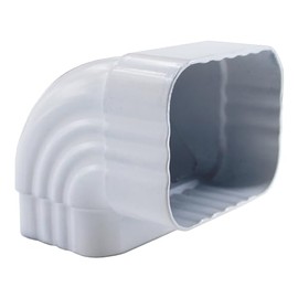 90° Gutter Elbow 2x3Gutter Elbows Roofing Gutter downspout Extension Aluminum Downspout Elbow 2x3 White（1Pcs）