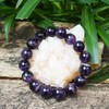 14MM Amethyst Bracelet for Men | Natural Third Eye &