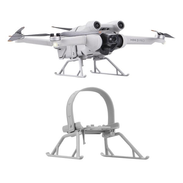 BRDRC Landing Gear for DJI Mini 3/Mini 3 Pro Drone Folding Light Extensions Leg Kit for Mini 3 / DJI Mini 3 Pro Accessories(Grey)