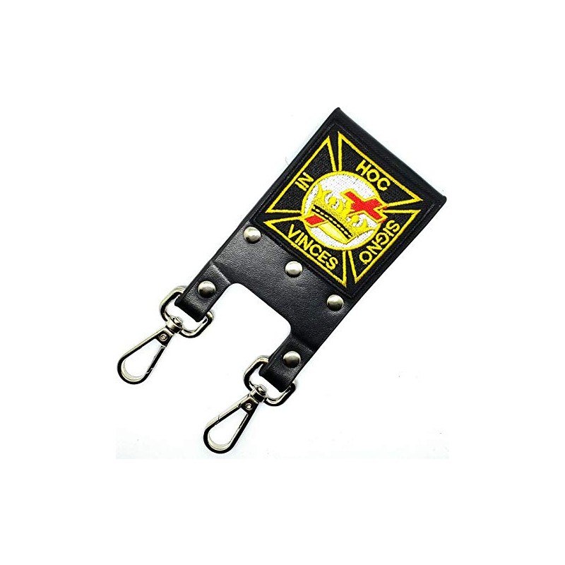 Knight Templar Masonic Belt Sword Scabbard Holder HOC SIGNO VINCES