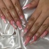 Long Press on Nails Square Fake Nails French Tip False