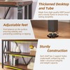 HOMISSUE Sofa Console Table, Rustic Console Table with 3-Tier Storage,