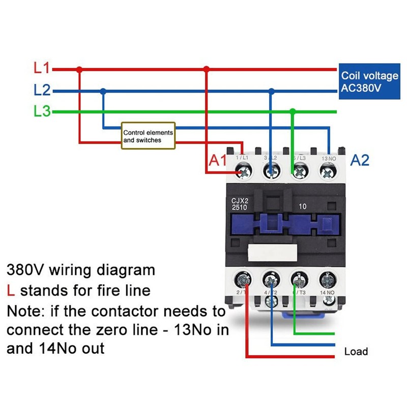 AC Contactor AC 380V 25A Motor Contactor Copper Coil 3P