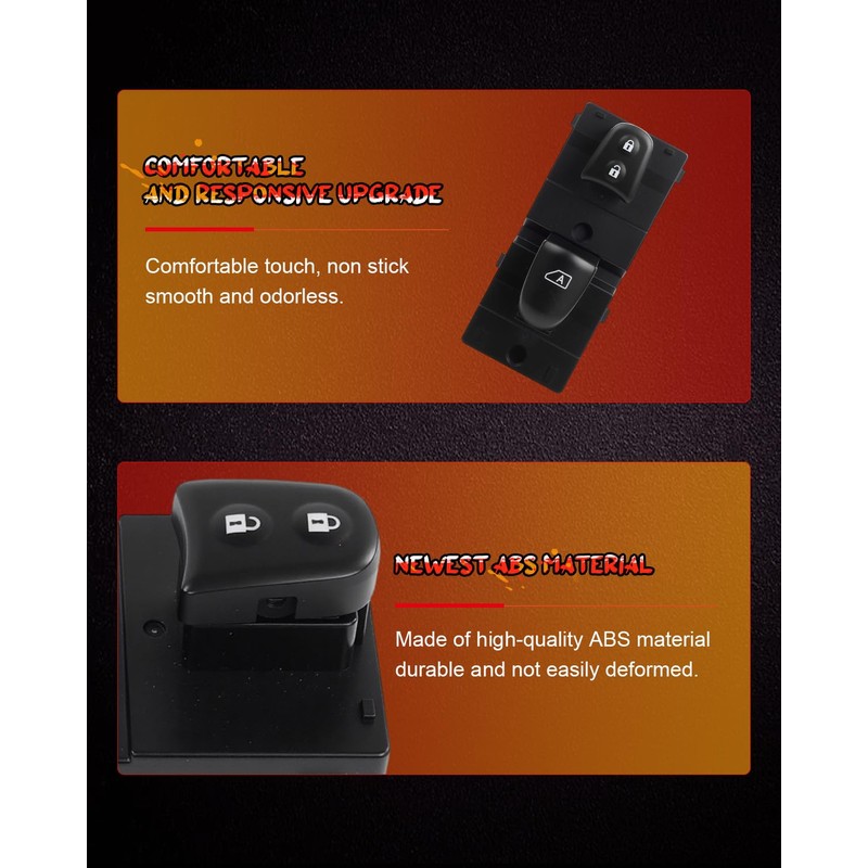 CCIYU Power Window Switch Front Right Passenger Side Fit 2015-2024
