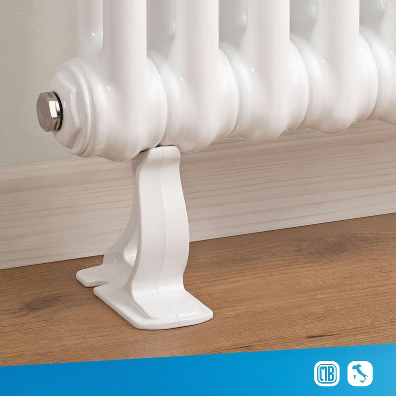Universal Base without Drill Holes for Tubular and Column Radiators