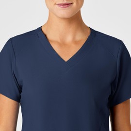 WonderWink womens Women's Stylized V-neck Top Medical Scrubs Shirt, Navy, 4X-Large US