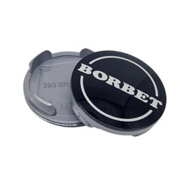 1 x Original Borbet Hub Cap Wheel Centre Cap Black Gloss Silver 60 mm N06 for CWD CWG 3B0071213666