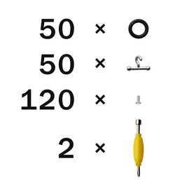 EBCO 50Pcs T Hooks+50Pcs O-Rings +120Pcs Screws+2Pcs Spanner Repair Part Set for 3.75” G.i Joe Action Figure Replacement Accessories