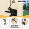 TIBEGOLD Gate Latch Cable Pull, Spring-Loaded Cable Pull, Black Gate