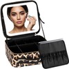 IPOW Premium Makeup Bag with Rechargeable LED Mirror, 3 Adjustable