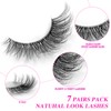 IFLOVEDEKD Faux Mink Lashes with Clear Band Eyelashes Natural Fluffy