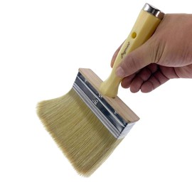 Magimate Deck Brush for Applying Stain, 5-inch Paint Brush, Medium Size for Quick Decking, Fence, Walls and Furniture Paint Application, Handle Threaded for Extension Use, Multicolor
