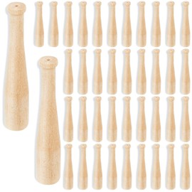 Wesiti 100 Pcs Mini Baseball Bat 2 Inch Unfinished Wooden Bats Unpainted Small Baseball Bats Miniature Bats for Painting Keychain Action Figures DIY Craft Projects Ball Sports Party Favors