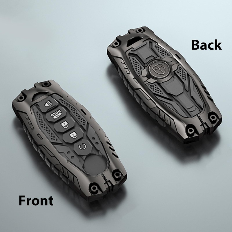 Aoocar Mech Style Heavy Metal Key fob Cover, Compatible with