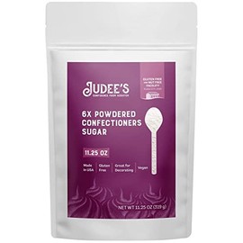Judee’s 6X Powdered Confectioners Sugar 11.25 oz - 100% Non-GMO, Gluten-Free, and Nut-Free - 6X Size Perfect for Icings, Frostings, and Dusting Baked Goods