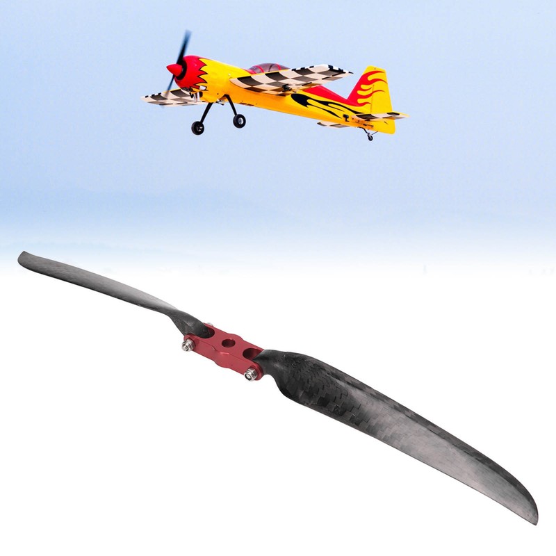 2 Blades RC Airplane Folding Propeller with Adapter Ring Carbon