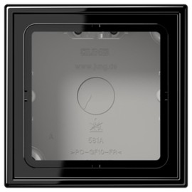 Jung LS58 1ASW Surface-Mounted Socket Cover with Frame for 1 Socket, Black
