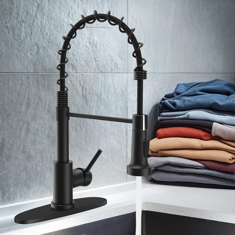 Kitchen Faucets with Pull Down Sprayer Commercial Industrial Stainless Steel