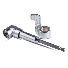 HOHXEN 105° Angle Wrench, 105 Degree Right Angle Drill Adapter with 1/4 Inch Magnetic Bit Holder, Extension Socket Holder Adapter, Attachment Adapter for Drilling Narrow Spaces