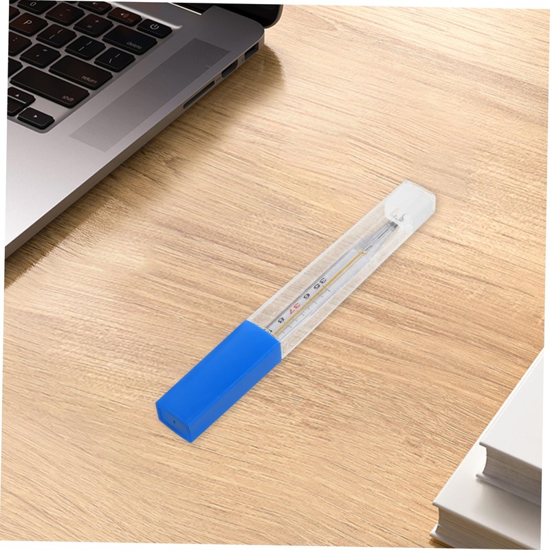 SAFIGLE 10pcs Plastic Thermometer Storage Tube Holder Empty Plastic Storage