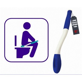 BodyHealt Toilet Aid - Bottom Wiper for Disabled, Butt Wiper Tool for Men, Women, Elderly Bathroom Aids Toilet Aids for Wiping Bottom Toilet Tongs - 16 Inch Long Reach Comfort Wipe (Color May Vary)