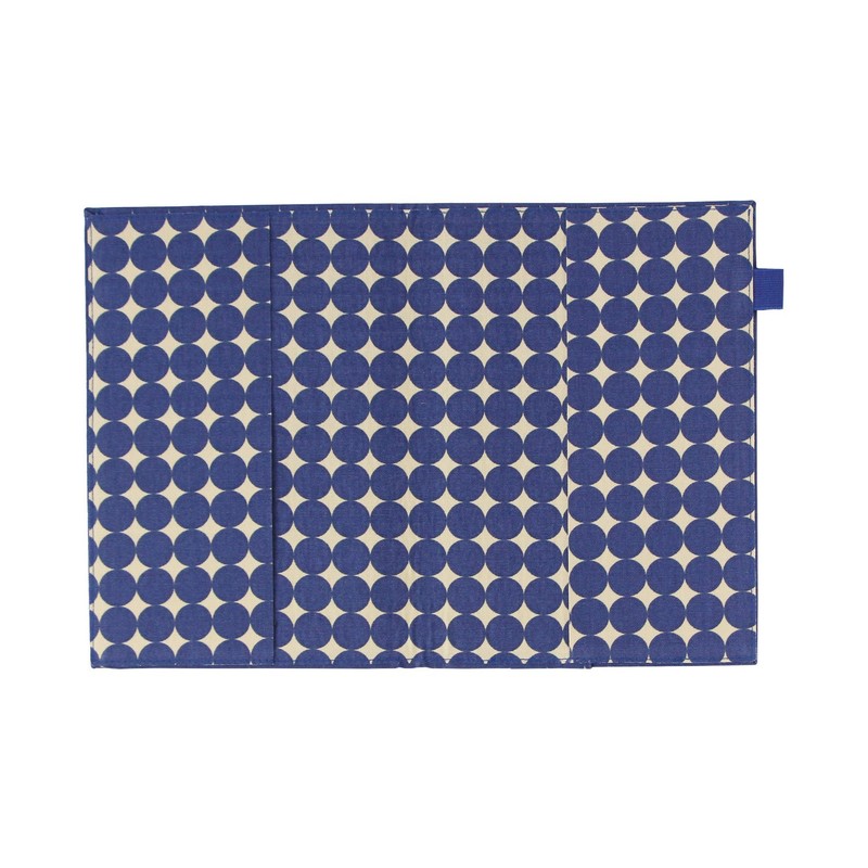 Amtsumug C02-25-00105 Notebook Cover, A5 Tatami Mat, Black, Dots, Navy