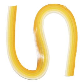 PATIKIL 120pcs Rainbow Quilling Strips Paper 3/16"(5mm) 21" Origami Paper Quilling Strip for Art DIY Hand Craft Christmas, Gradient Light Yellow