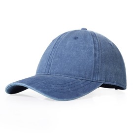 XXL Hats for Men Big Head, Low Profile Washed Large Baseball Cap for Women, Adjustable Oversized Plain Denim Hat Sun Hat