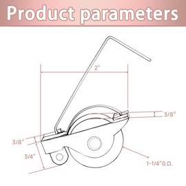 4 Pack Sliding Screen Door Rollers Tension Spring Fits for Arcadia Doors 1-1/4" Concave Steel Ball Bearing Roller Replaces B 515, B 714, B 796 Suitable for Top & Bottom Installation