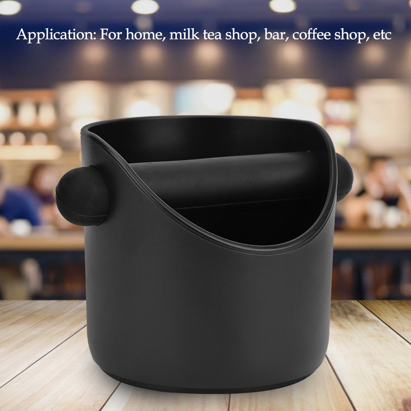 Coffee Knock Box Anti-Slip Coffee Slag Grounds Bucket with Rubber