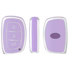 OFFCURVE Key Case Car Key Cover, Key Cover, Key Cover, Key Protective Cover, Suitable for Hyundai i20 i30 i40 ix25 ix30 ix45 Santa Fe Ioniq Sonata Kona Tucson Elantra Solaris Accent