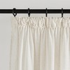 KGORGE Linen Curtain Ruffle Tape Curtains Living Room Set of
