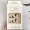 Nude Press on Nails Medium Coffin Fake Nails Green French