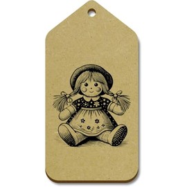 10 x Large 'Cute Rag Doll' Wooden Gift Tags (TG00141021)