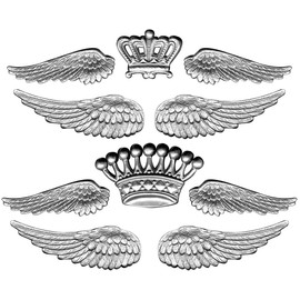 Metal Regal Adornments by Tim Holtz Idea-ology, 10 Charms per Pack, Various Sizes, Antique Nickel Finish, TH92903