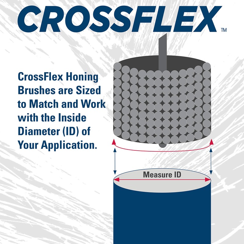 Weiler 34278 Crossflex Heavy Duty Bore Brush 4-1/4 Diameter 120SC