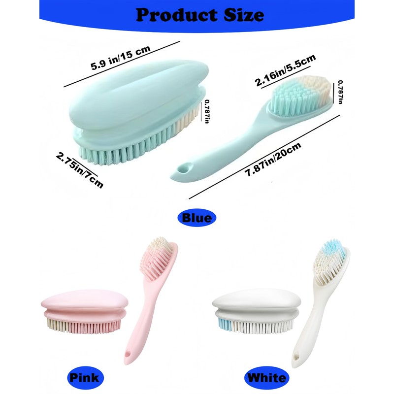 2 Pack Cleaning Scrub Brushes Soft Bristle Scrubbing Brush Clothes