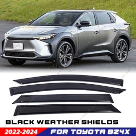 LUC For 2022-2024 Toyota BZ4X Blk Window Visor Vent Sun Shield Rain Guard Door Visor